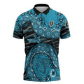 Port Adelaide NAIDOC Week 2026 Zipper Polo Shirt Australian Aboriginal Dot Art Dreamtime Pattern Style