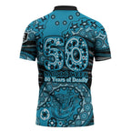 Port Adelaide NAIDOC Week 2026 Zipper Polo Shirt Australian Aboriginal Dot Art Dreamtime Pattern Style