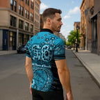 Port Adelaide NAIDOC Week 2026 Zipper Polo Shirt Australian Aboriginal Dot Art Dreamtime Pattern Style