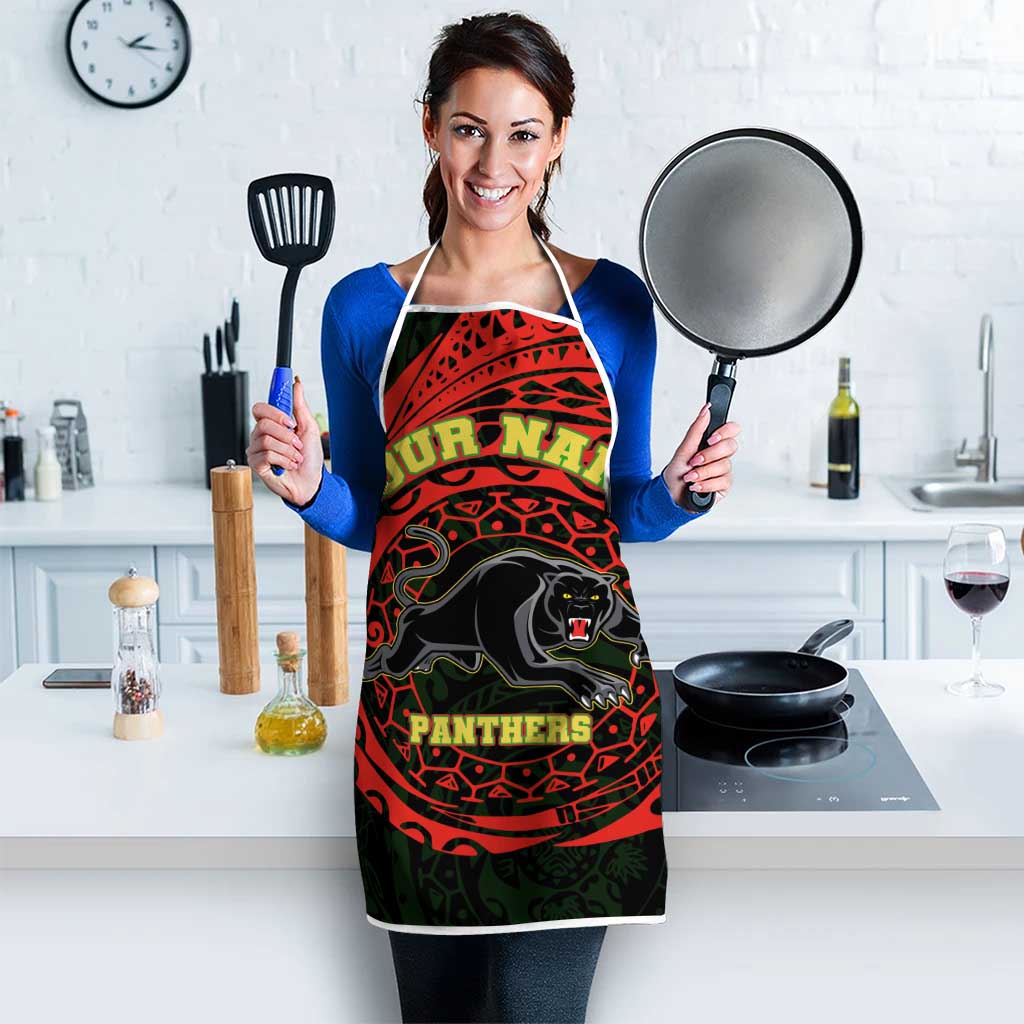 Personalized Penrith Panthers Apron Polynesian Tribal Chest and Sleeve Tattoo