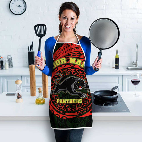 Personalized Penrith Panthers Apron Polynesian Tribal Chest and Sleeve Tattoo