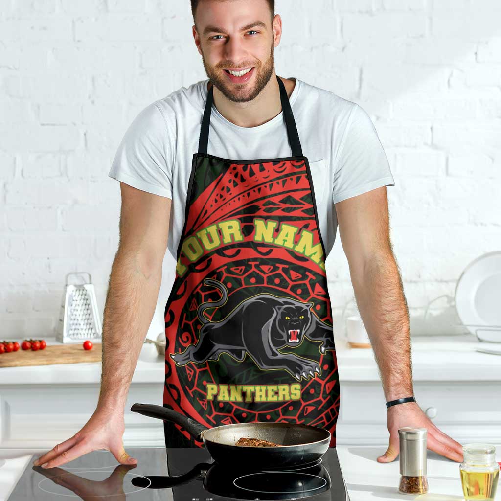 Personalized Penrith Panthers Apron Polynesian Tribal Chest and Sleeve Tattoo