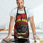 Personalized Penrith Panthers Apron Polynesian Tribal Chest and Sleeve Tattoo