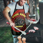 Personalized Penrith Panthers Apron Polynesian Tribal Chest and Sleeve Tattoo