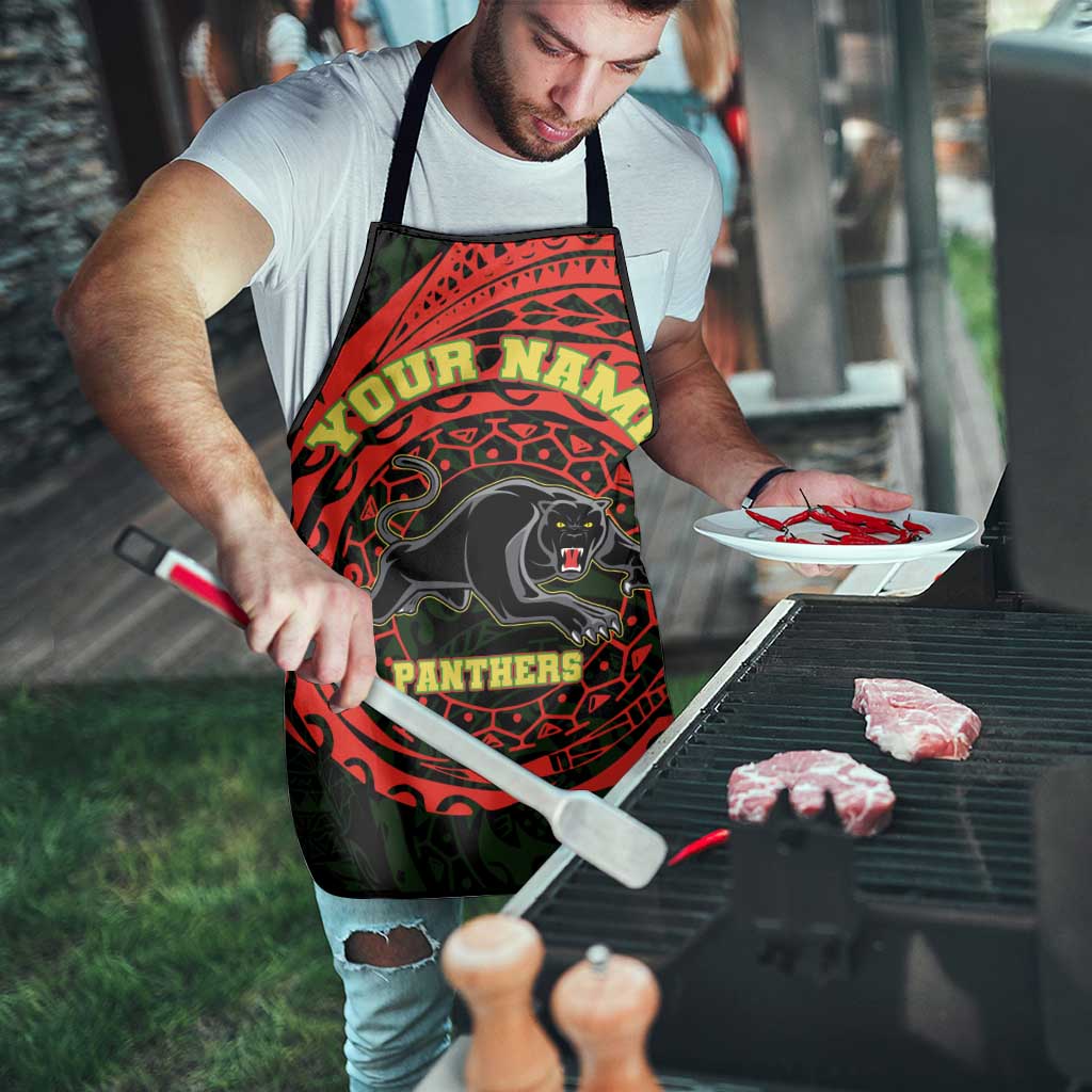 Personalized Penrith Panthers Apron Polynesian Tribal Chest and Sleeve Tattoo