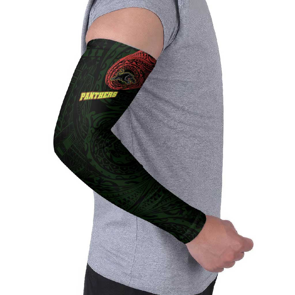 Personalized Penrith Panthers Arm Sleeves Polynesian Tribal Chest and Sleeve Tattoo