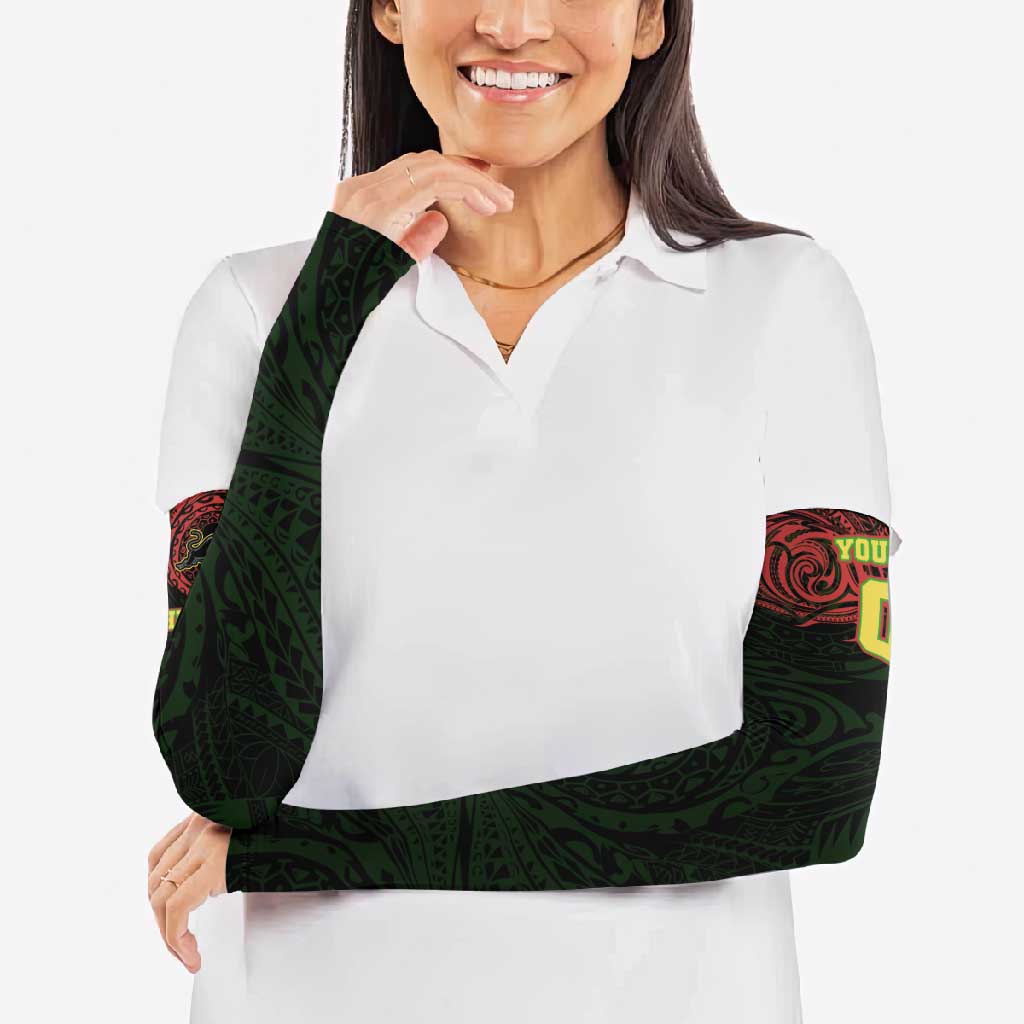 Personalized Penrith Panthers Arm Sleeves Polynesian Tribal Chest and Sleeve Tattoo