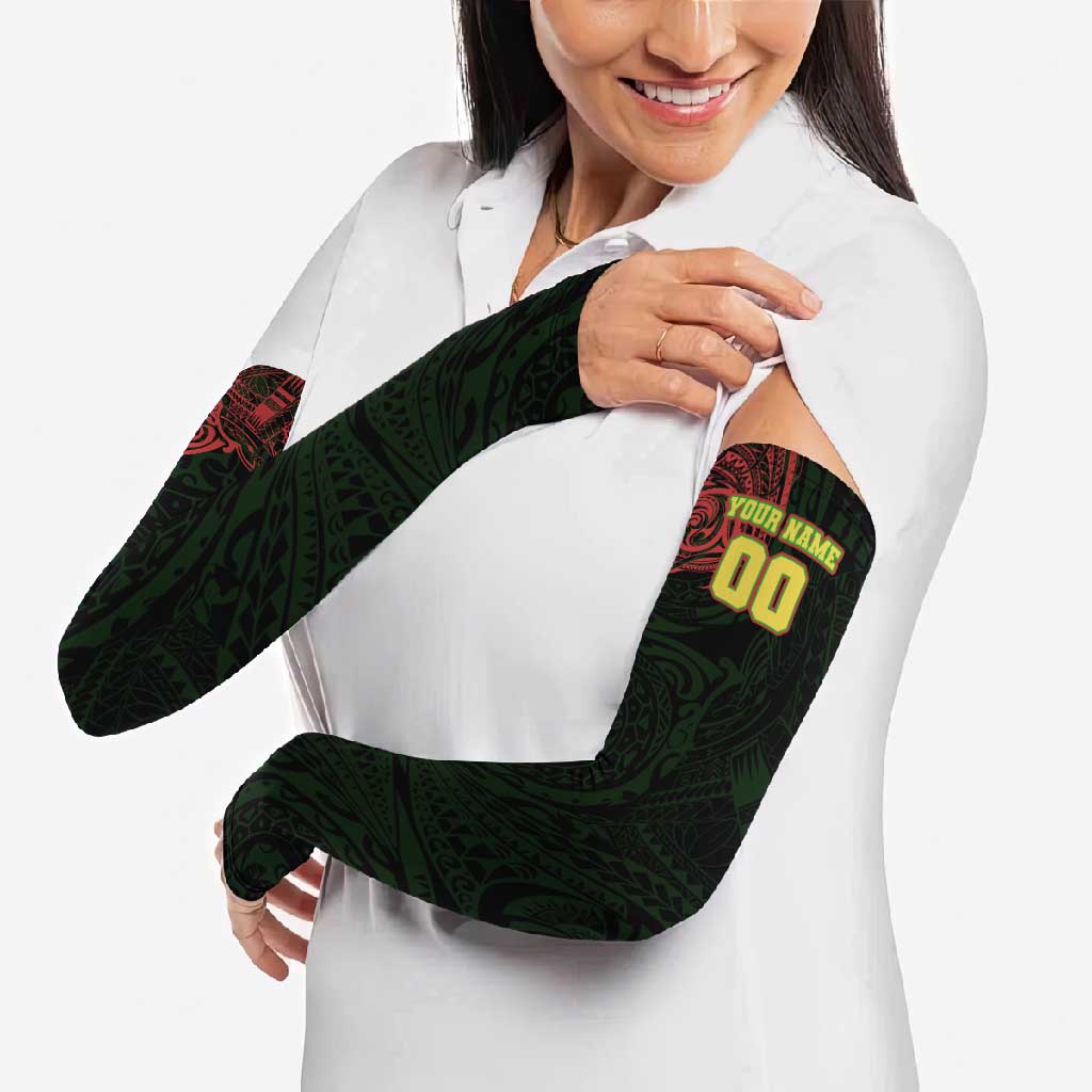 Personalized Penrith Panthers Arm Sleeves Polynesian Tribal Chest and Sleeve Tattoo