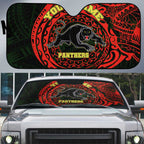Personalized Penrith Panthers Auto Sun Shade Polynesian Tribal Chest and Sleeve Tattoo