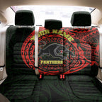 Personalized Penrith Panthers Back Car Seat Cover Polynesian Tribal Chest and Sleeve Tattoo