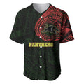 Personalized Penrith Panthers Baseball Jersey Polynesian Tribal Chest and Sleeve Tattoo