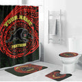 Personalized Penrith Panthers Bathroom Set Polynesian Tribal Chest and Sleeve Tattoo