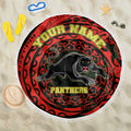 Personalized Penrith Panthers Beach Blanket Polynesian Tribal Chest and Sleeve Tattoo