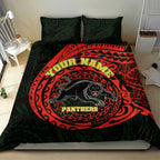 Personalized Penrith Panthers Bedding Set Polynesian Tribal Chest and Sleeve Tattoo