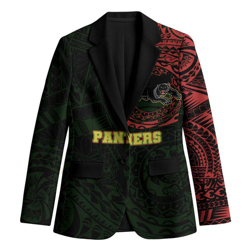 Personalized Penrith Panthers Blazer Polynesian Tribal Chest and Sleeve Tattoo