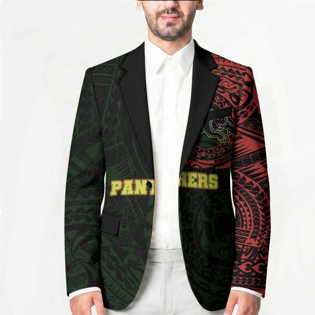 Personalized Penrith Panthers Blazer Polynesian Tribal Chest and Sleeve Tattoo