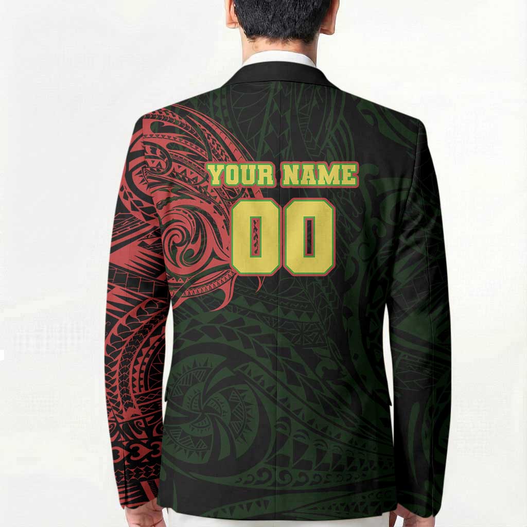 Personalized Penrith Panthers Blazer Polynesian Tribal Chest and Sleeve Tattoo