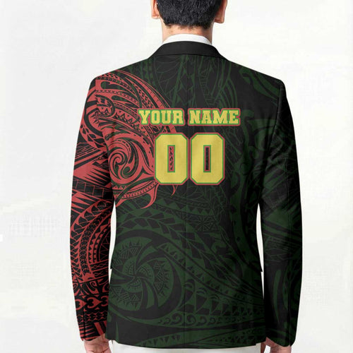 Personalized Penrith Panthers Blazer Polynesian Tribal Chest and Sleeve Tattoo