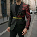 Personalized Penrith Panthers Blazer Polynesian Tribal Chest and Sleeve Tattoo