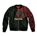 Personalized Penrith Panthers Bomber Jacket Polynesian Tribal Chest and Sleeve Tattoo