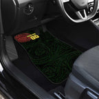 Personalized Penrith Panthers Car Mats Polynesian Tribal Chest and Sleeve Tattoo