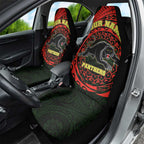 Personalized Penrith Panthers Car Seat Cover Polynesian Tribal Chest and Sleeve Tattoo