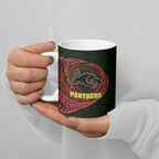 Personalized Penrith Panthers Ceramic Mug Polynesian Tribal Chest and Sleeve Tattoo