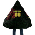 Personalized Penrith Panthers Cloak Polynesian Tribal Chest and Sleeve Tattoo