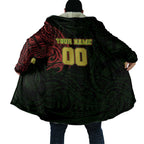 Personalized Penrith Panthers Cloak Polynesian Tribal Chest and Sleeve Tattoo