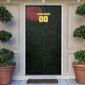 Personalized Penrith Panthers Door Cover Polynesian Tribal Chest and Sleeve Tattoo