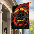 Personalized Penrith Panthers Garden Flag Polynesian Tribal Chest and Sleeve Tattoo