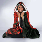 Personalized Penrith Panthers Hooded Blanket Polynesian Tribal Chest and Sleeve Tattoo