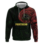Personalized Penrith Panthers Hoodie Polynesian Tribal Chest and Sleeve Tattoo