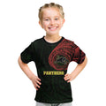 Personalized Penrith Panthers Kid T Shirt Polynesian Tribal Chest and Sleeve Tattoo