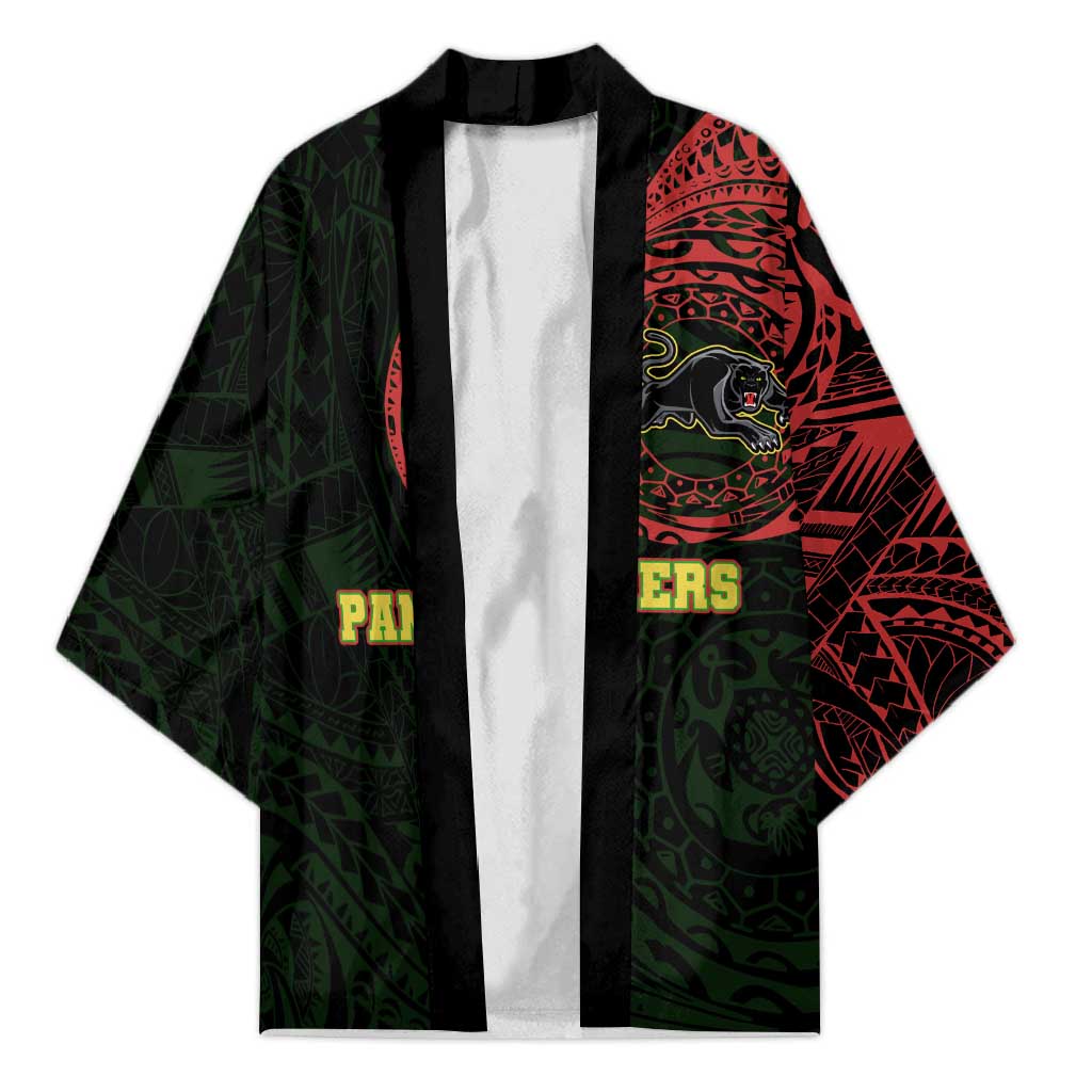 Personalized Penrith Panthers Kimono Polynesian Tribal Chest and Sleeve Tattoo