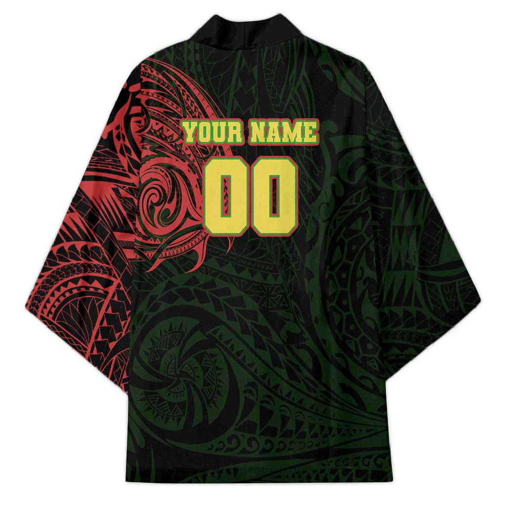 Personalized Penrith Panthers Kimono Polynesian Tribal Chest and Sleeve Tattoo