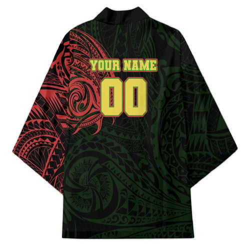 Personalized Penrith Panthers Kimono Polynesian Tribal Chest and Sleeve Tattoo