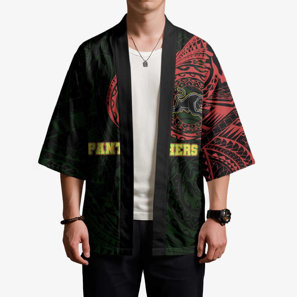 Personalized Penrith Panthers Kimono Polynesian Tribal Chest and Sleeve Tattoo