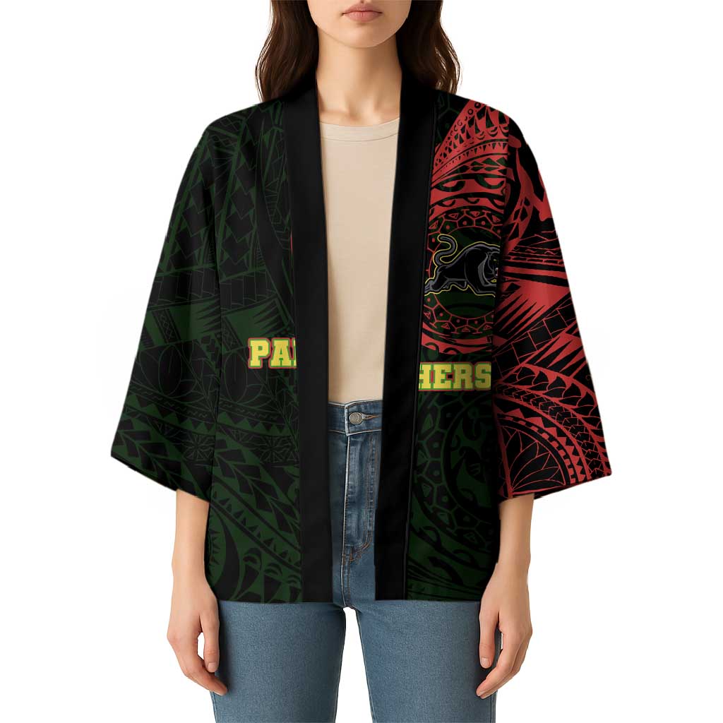 Personalized Penrith Panthers Kimono Polynesian Tribal Chest and Sleeve Tattoo