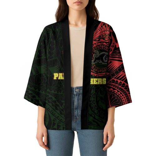 Personalized Penrith Panthers Kimono Polynesian Tribal Chest and Sleeve Tattoo