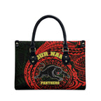 Personalized Penrith Panthers Leather Bag Polynesian Tribal Chest and Sleeve Tattoo