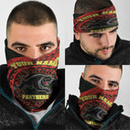 Personalized Penrith Panthers Neck Gaiter Polynesian Tribal Chest and Sleeve Tattoo