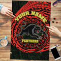 Personalized Penrith Panthers Puzzle Polynesian Tribal Chest and Sleeve Tattoo