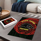 Personalized Penrith Panthers Puzzle Polynesian Tribal Chest and Sleeve Tattoo