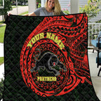 Personalized Penrith Panthers Quilt Polynesian Tribal Chest and Sleeve Tattoo