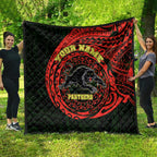 Personalized Penrith Panthers Quilt Polynesian Tribal Chest and Sleeve Tattoo