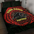 Personalized Penrith Panthers Quilt Bed Set Polynesian Tribal Chest and Sleeve Tattoo