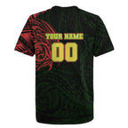 Personalized Penrith Panthers Rugby Jersey Polynesian Tribal Chest and Sleeve Tattoo