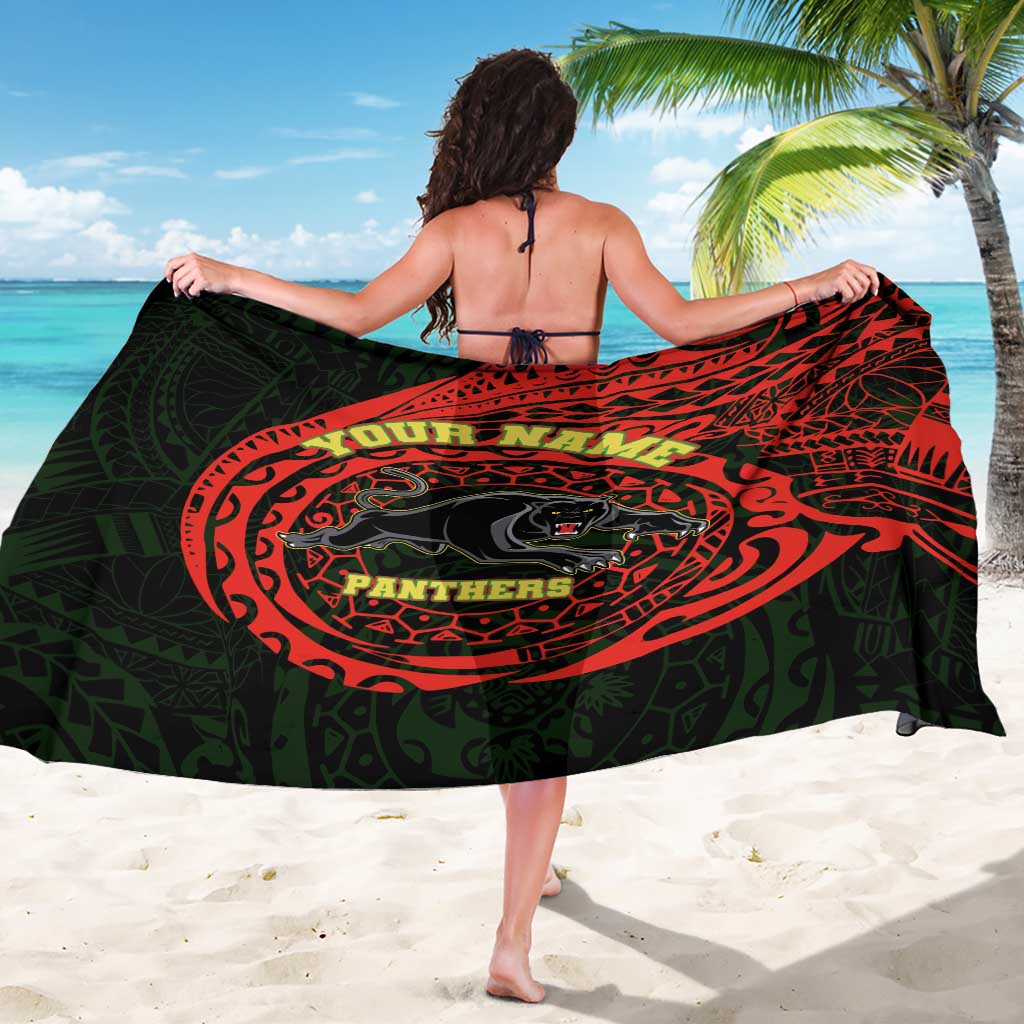 Personalized Penrith Panthers Sarong Polynesian Tribal Chest and Sleeve Tattoo