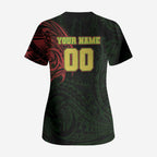 Personalized Penrith Panthers Scrub Top Polynesian Tribal Chest and Sleeve Tattoo